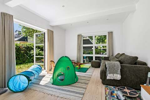 Family Room/Play Room
A wonderful space designed for the whole family. Children can play while adults relax, and the large sofa bed easily transforms the room into an additional sleeping area when needed.