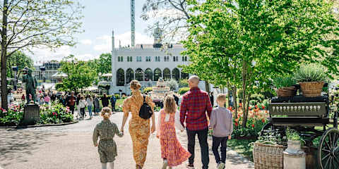 Tivoli Gardens is just a short walk away — one of Copenhagen’s most iconic attractions with rides, gardens, restaurants and magical evening lights.