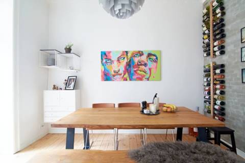 Living room with Deco art