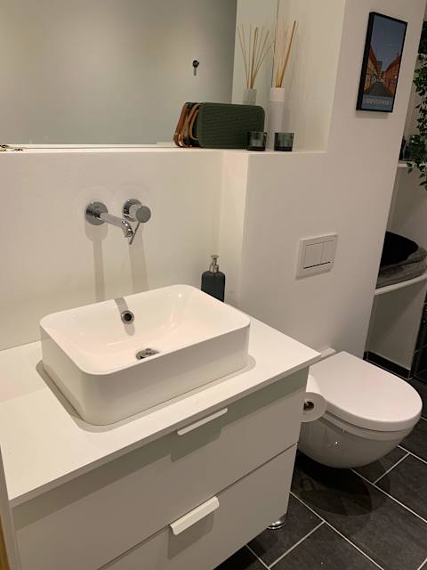 High end Bathroom with rain shower