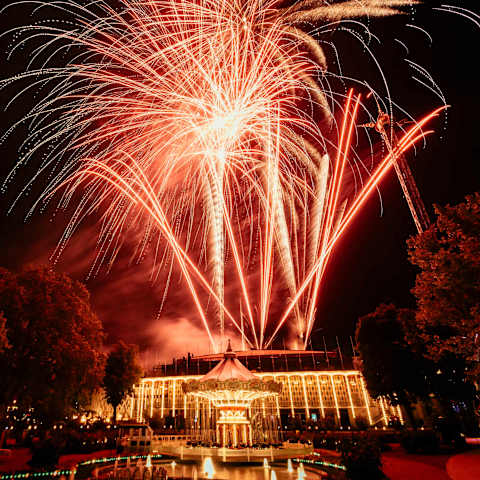 Tivoli Gardens
One of Copenhagen’s most famous attractions, Tivoli Gardens offers beautiful scenery, historic charm, restaurants, and entertainment for all ages.