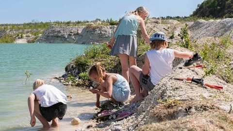 ⛏️ A Unique Day Trip 
Just 15 minutes away, Faxe Limestone Quarry offers stunning landscapes, fascinating fossils, and a one-of-a-kind experience for the whole family.