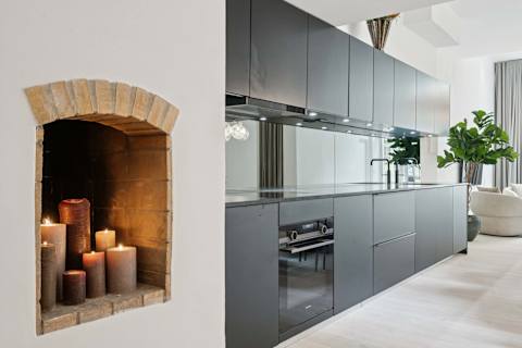 High End Kitchen Danish Design with Candles (Hygge)