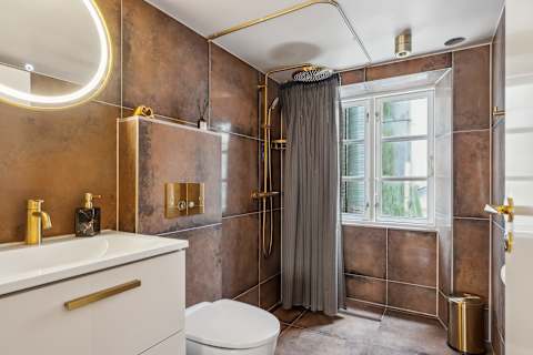 High End Bathroom with RainFall Showerhead Danish Design